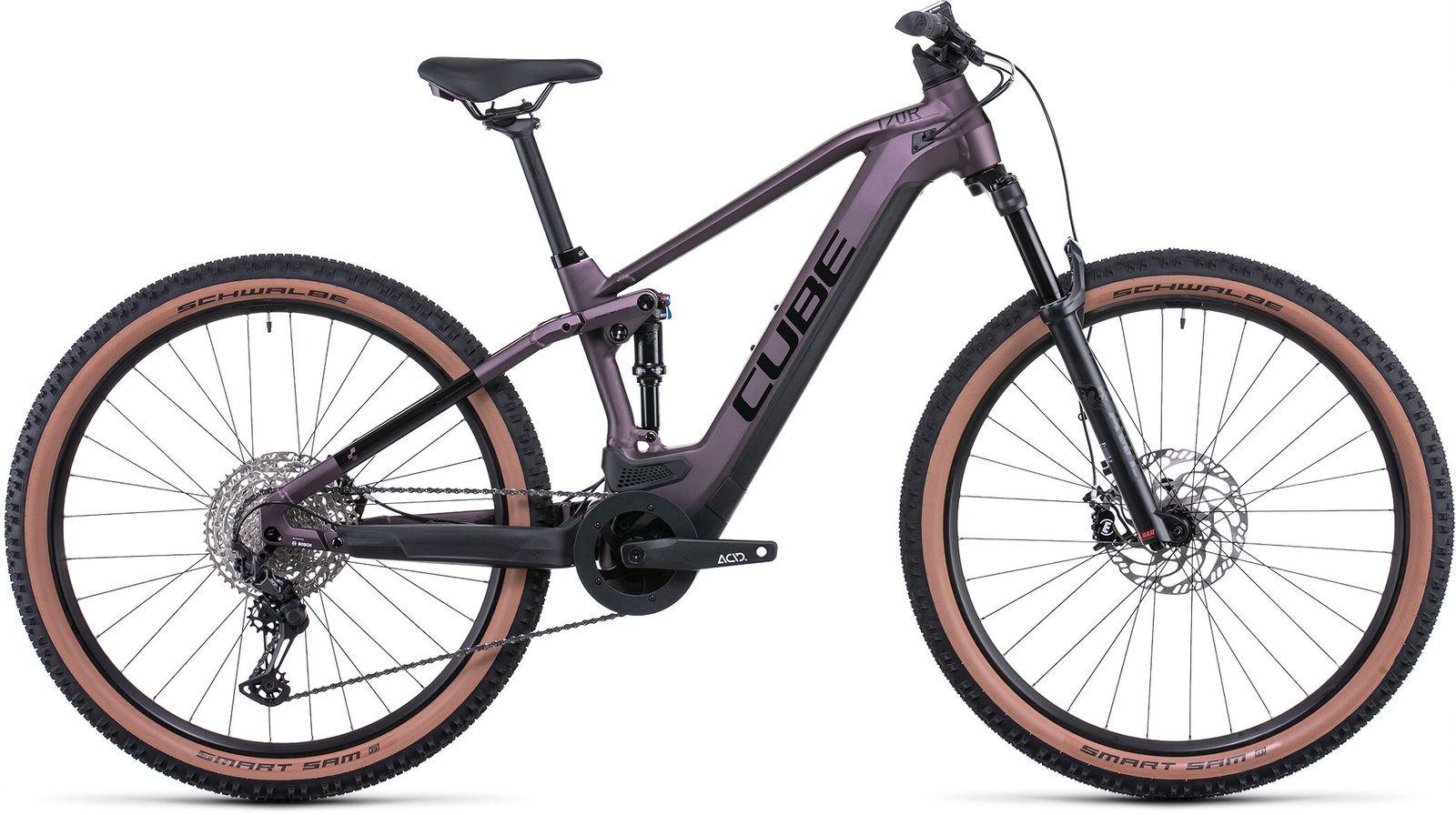 Cube_Stereo_Hybrid_120_Race_625_lila1.jpg Elektro-Mountainbike CUBE STEREO HYBRID 120 RACE 625 27,5/29" Violett 2022 – Bild 1